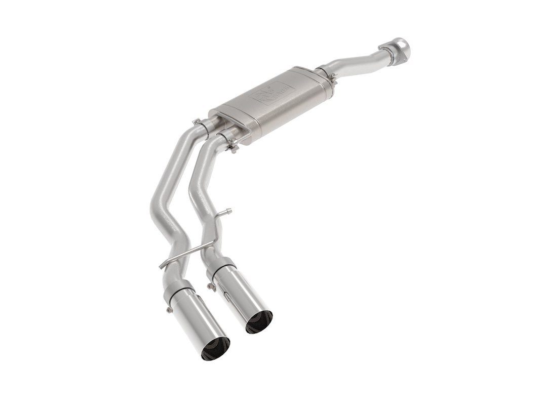 aFe Power Exhaust System Kit, Rebel Cat-Back System, Stainless Steel, With Muffler, 3 Inch to 2-1/2 Inch Pipe Diameter – 49-43128-P