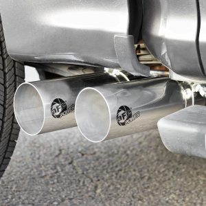 aFe Power Exhaust System Kit, Rebel Cat-Back System, Stainless Steel, With Muffler, 3 Inch to 2-1/2 Inch Pipe Diameter – 49-43128-P