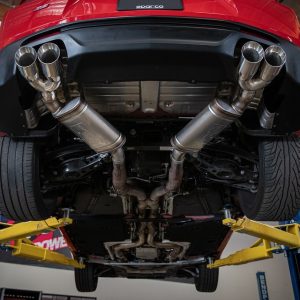 aFe Power Exhaust System Kit, Mach Force Xp Axle Back System, Stainless Steel, With Mufflers, 3 Inch Diameter Pipe – 49-44119-B