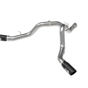 aFe Power Exhaust System Kit, Large Bore HD Diesel Particulate Filter (DPF) Back System, Stainless Steel, Without Muffler – 49-44126-B