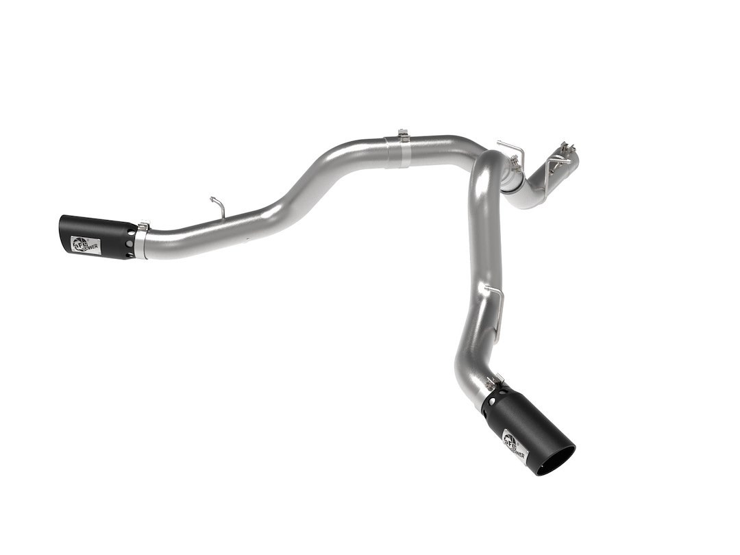 aFe Power Exhaust System Kit, Large Bore HD Diesel Particulate Filter (DPF) Back System, Stainless Steel, Without Muffler – 49-44126-B