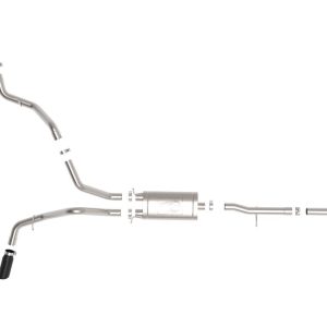 aFe Power Exhaust System Kit, Apollo Gt Cat-Back System, Stainless Steel, With Muffler, 3 Inch Pipe Diameter – 49-44134-B