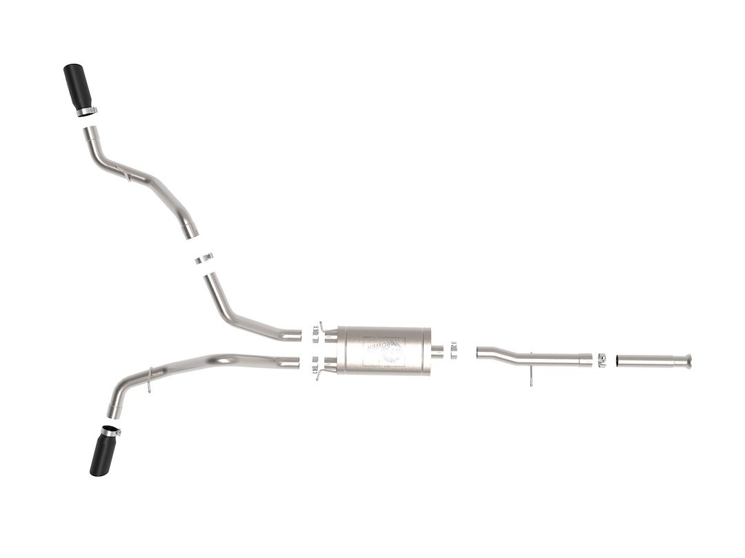 aFe Power Exhaust System Kit, Apollo Gt Cat-Back System, Stainless Steel, With Muffler, 3 Inch Pipe Diameter – 49-44134-B