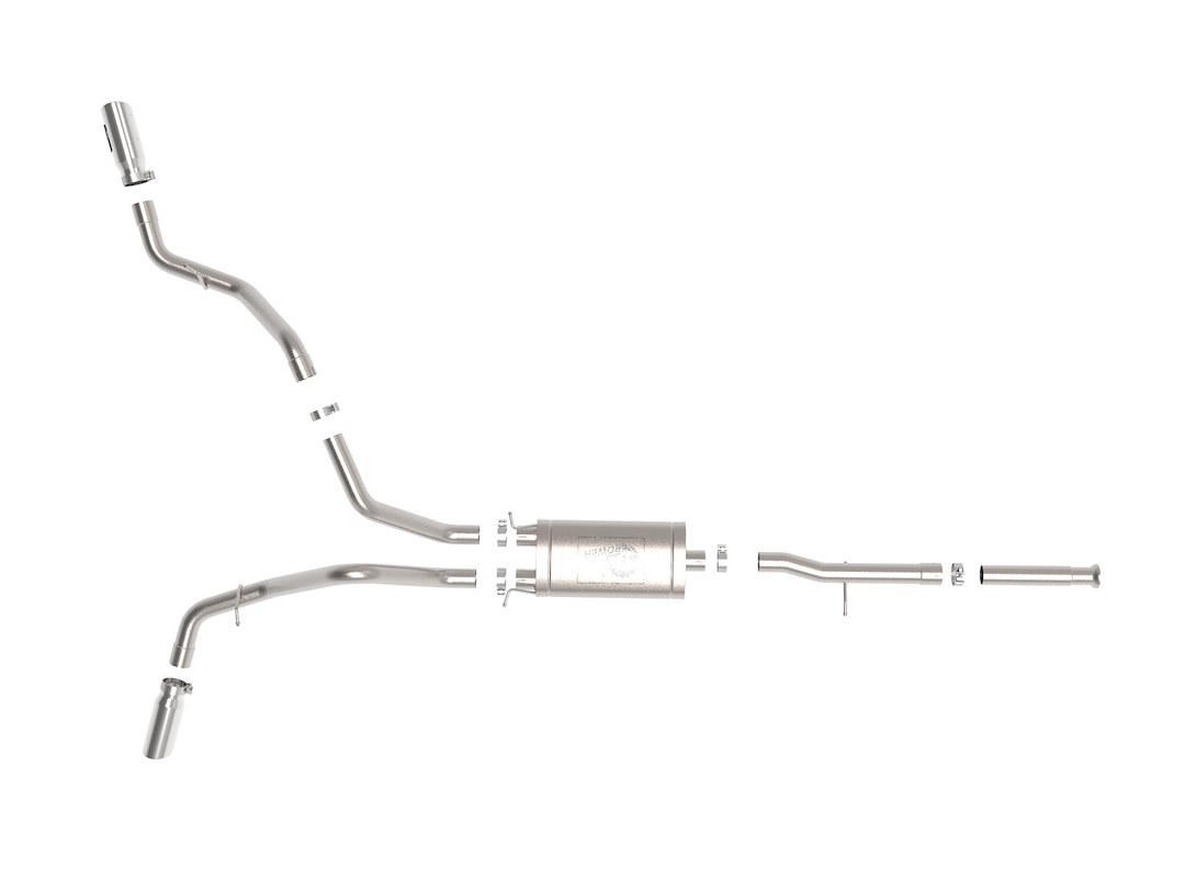 aFe Power Exhaust System Kit, Apollo Gt Cat-Back System, Stainless Steel, With Muffler, 3 Inch Pipe Diameter – 49-44134-P