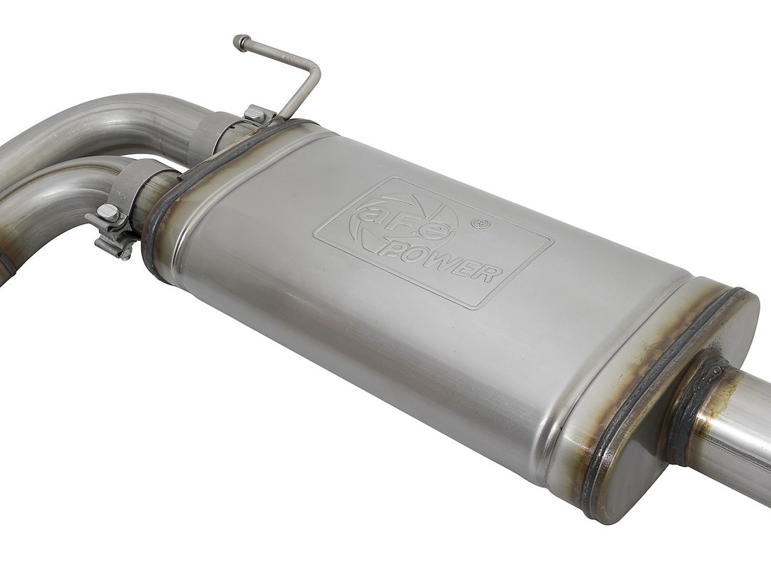 aFe Power Exhaust System Kit, Rebel Cat-Back System, Stainless Steel, With Muffler, 3 Inch Pipe Diameter – 49-46032-B