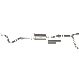 aFe Power Exhaust System Kit, Apollo Gt Cat-Back System, Stainless Steel, With Muffler, 2-1/2 Inch Pipe Diameter – 49-46062