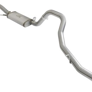 aFe Power Exhaust System Kit, Mach Force Xp Cat Back System, Aluminized Steel, With Muffler, 3 Inch Pipe Diameter – 49-46119