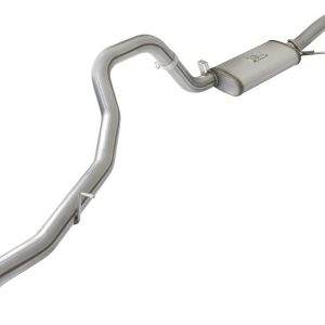 aFe Power Exhaust System Kit, Mach Force Xp Cat Back System, Aluminized Steel, With Muffler, 3 Inch Pipe Diameter – 49-46119