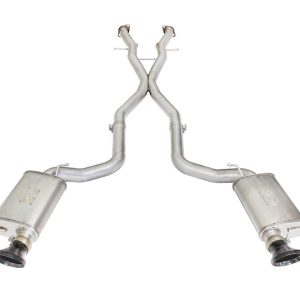 aFe Power Exhaust System Kit, Mach Force Xp Cat Back System, Stainless Steel, With Muffler, 2-1/2 Inch Pipe Diameter – 49-48053