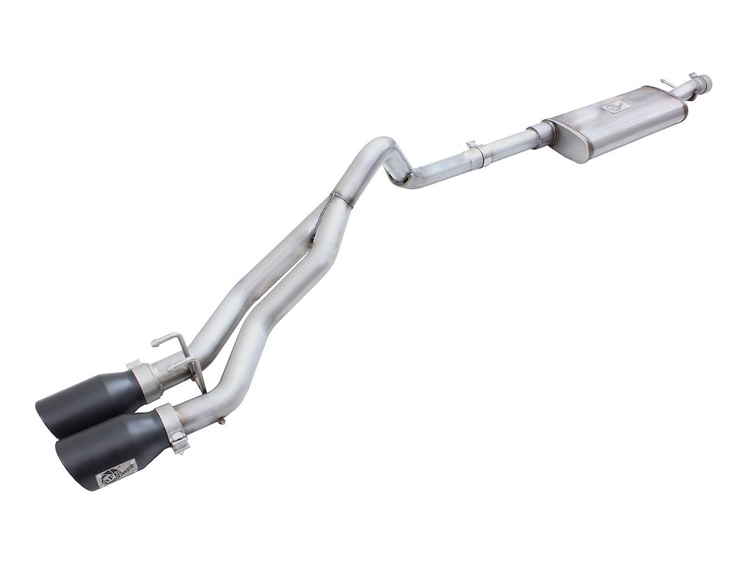 aFe Power Exhaust System Kit, Rebel Cat-Back System, Stainless Steel, With Muffler, 2-1/2 Inch Pipe Diameter – 49-48054-B