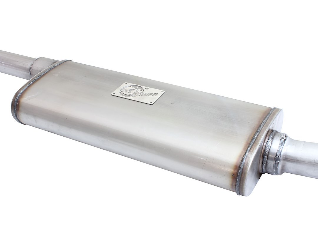 aFe Power Exhaust System Kit, Rebel Cat-Back System, Stainless Steel, With Muffler, 2-1/2 Inch Pipe Diameter – 49-48054-B