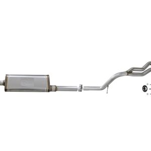 aFe Power Exhaust System Kit, Rebel Cat-Back System, Stainless Steel, With Muffler, 2-1/2 Inch Pipe Diameter – 49-48054-P