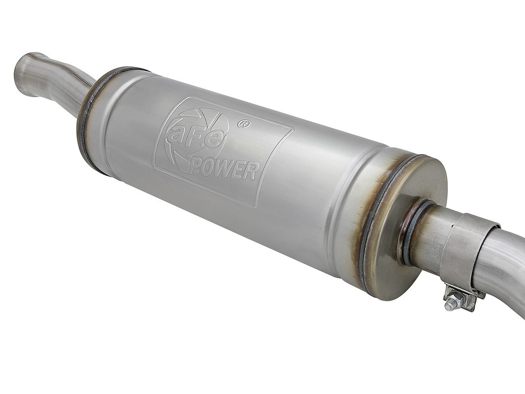 aFe Power Exhaust Pipe Intermediate, Mach Force Xp, Stainless Steel, With Muffler, 2-1/2 Inch Pipe Diameter – 49-48064