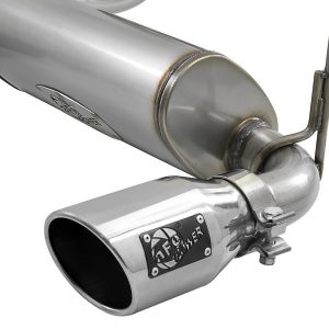 aFe Power Exhaust System Kit, Rebel Cat-Back System, 409 Stainless Steel, With Mufflers, 2-1/2 Inch Pipe Diameter – 49-48066-P