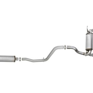 aFe Power Exhaust System Kit, Rebel Cat-Back System, 409 Stainless Steel, With Mufflers, 2-1/2 Inch Pipe Diameter – 49-48066-P