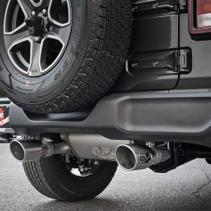 aFe Power Exhaust System Kit, Rebel Cat-Back System, 409 Stainless Steel, With Mufflers, 2-1/2 Inch Pipe Diameter – 49-48066-P