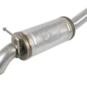 aFe Power Exhaust System Kit, Rock Basher Cat Back System, Stainless Steel, With Muffler, 3 Inch Pipe Diameter – 49-48074