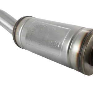 aFe Power Exhaust System Kit, Rock Basher Cat Back System, Stainless Steel, With Muffler, 3 Inch Pipe Diameter – 49-48074