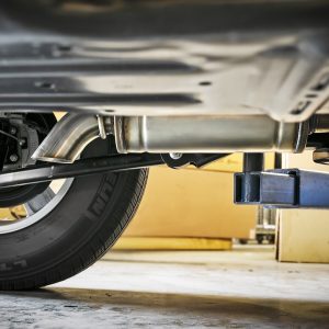 aFe Power Exhaust System Kit, Rock Basher Cat Back System, Stainless Steel, With Muffler, 3 Inch Pipe Diameter – 49-48074