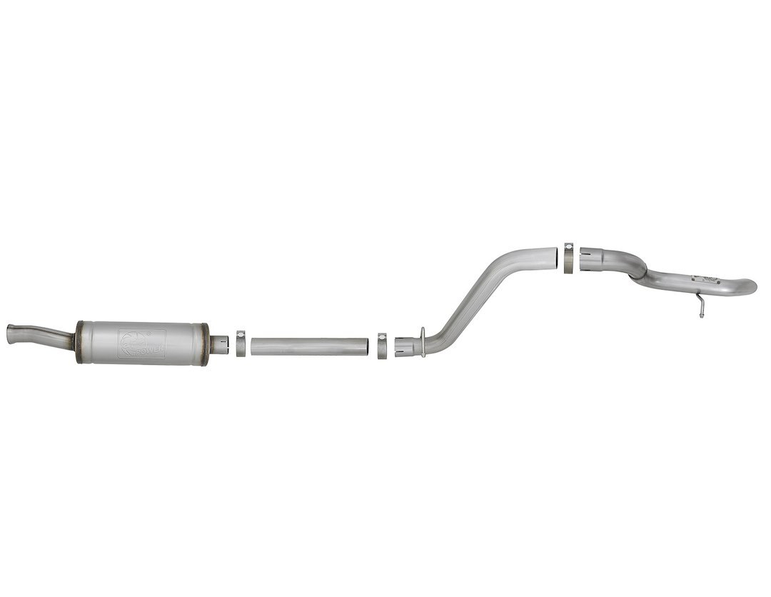 aFe Power Exhaust System Kit, Mach Force Xp Cat Back System, Stainless Steel, With 14 Inch Mufflers, 2-1/2 Inch Pipe Diameter – 49-48075
