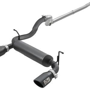 aFe Power Exhaust System Kit, Rebel Cat-Back System, 304 Stainless Steel, With Mufflers, 2-1/2 Inch Pipe Diameter – 49-48076-B