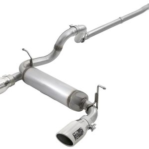 aFe Power Exhaust System Kit, Rebel Cat-Back System, 304 Stainless Steel, With Mufflers, 2-1/2 Inch Pipe Diameter – 49-48076-P
