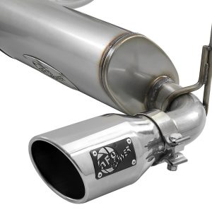 aFe Power Exhaust System Kit, Rebel Cat-Back System, 304 Stainless Steel, With Mufflers, 2-1/2 Inch Pipe Diameter – 49-48076-P
