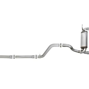 aFe Power Exhaust System Kit, Rebel Cat-Back System, 304 Stainless Steel, With Mufflers, 2-1/2 Inch Pipe Diameter – 49-48076-P