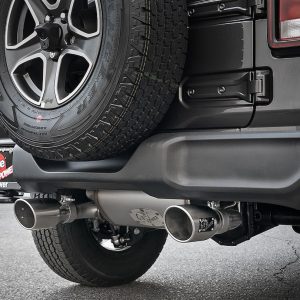 aFe Power Exhaust System Kit, Rebel Cat-Back System, 304 Stainless Steel, With Mufflers, 2-1/2 Inch Pipe Diameter – 49-48076-P
