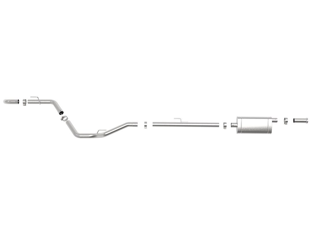 aFe Power Exhaust System Kit, Apollo Gt Cat-Back System, High Tuck, Stainless Steel, With Muffler, 3 Inch Pipe Diameter – 49-48088