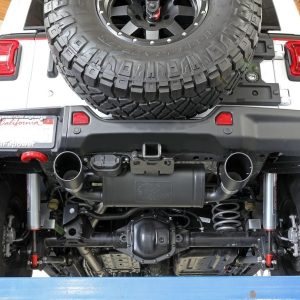 aFe Power Exhaust System Kit, Rebel Cat-Back System, 409 Stainless Steel, With Muffler, 3 Inch to 2-1/2 Inch Pipe Diameter – 49-48096-B
