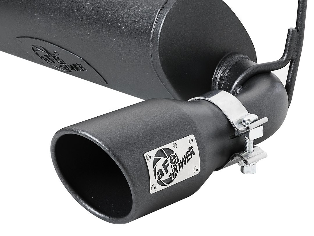 aFe Power Exhaust System Kit, Rebel Cat-Back System, 409 Stainless Steel, With Muffler, 3 Inch to 2-1/2 Inch Pipe Diameter – 49-48096-B