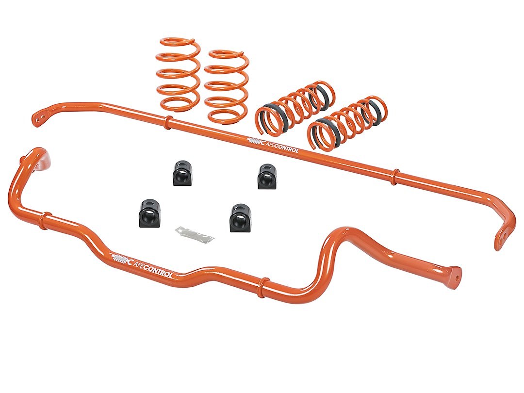 aFe Power Performance Suspension Kit, Control, Includes 4 Coil Over Springs/ Front and Rear Sway Bars and Bushings – 510-302001-N