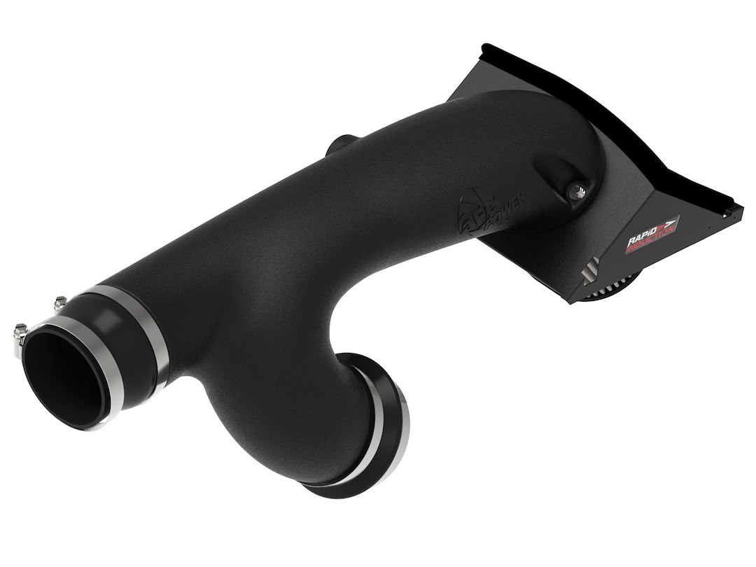 aFe Power Cold Air Intake, Rapid Induction, Black Plastic Tube, White Pro Dry S Filter, With Heat Shield – 52-10010D