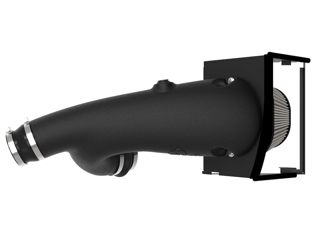 aFe Power Cold Air Intake, Rapid Induction, Black Plastic Tube, White Pro Dry S Filter, With Heat Shield – 52-10010D
