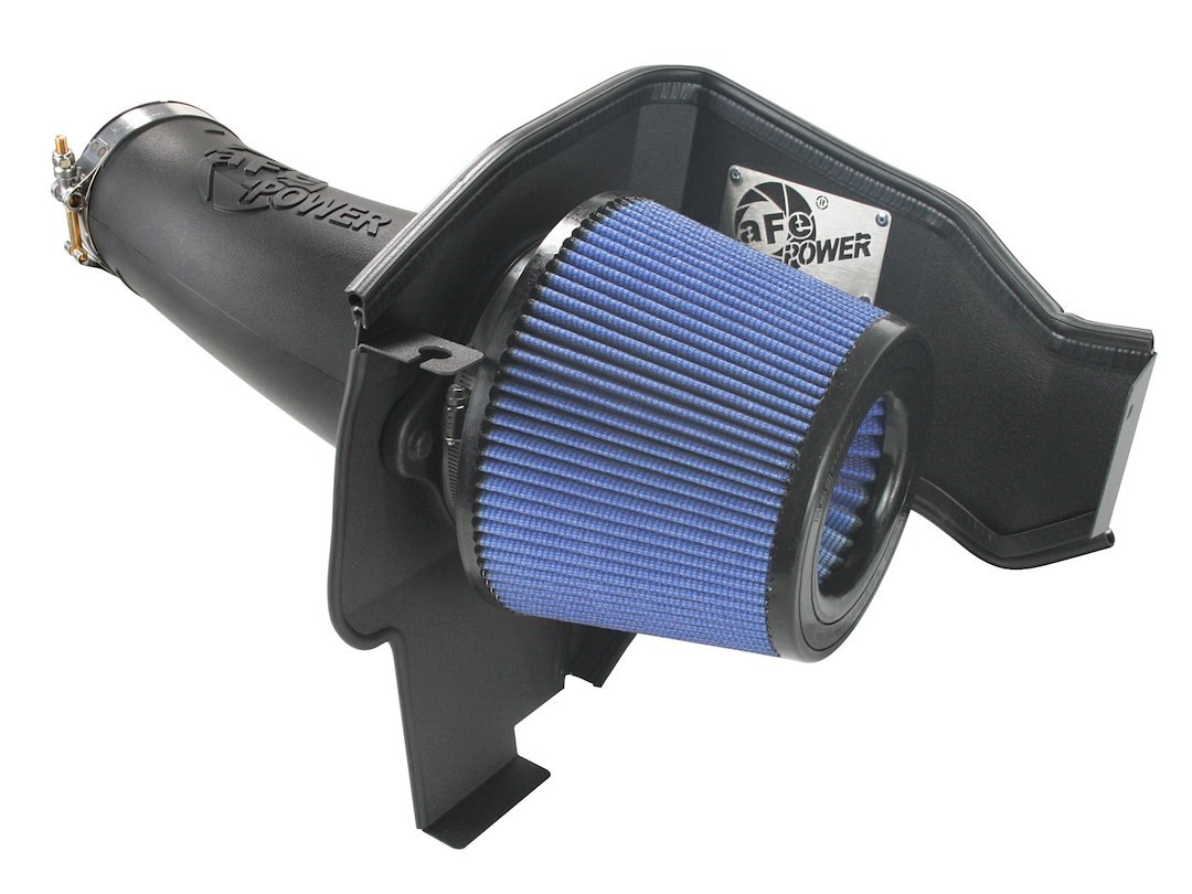 aFe Power Cold Air Intake, Magnum Force Stage 2, Black Molded Plastic Tube, Blue Pro 5R Filter, With Heat Shield – 54-12172