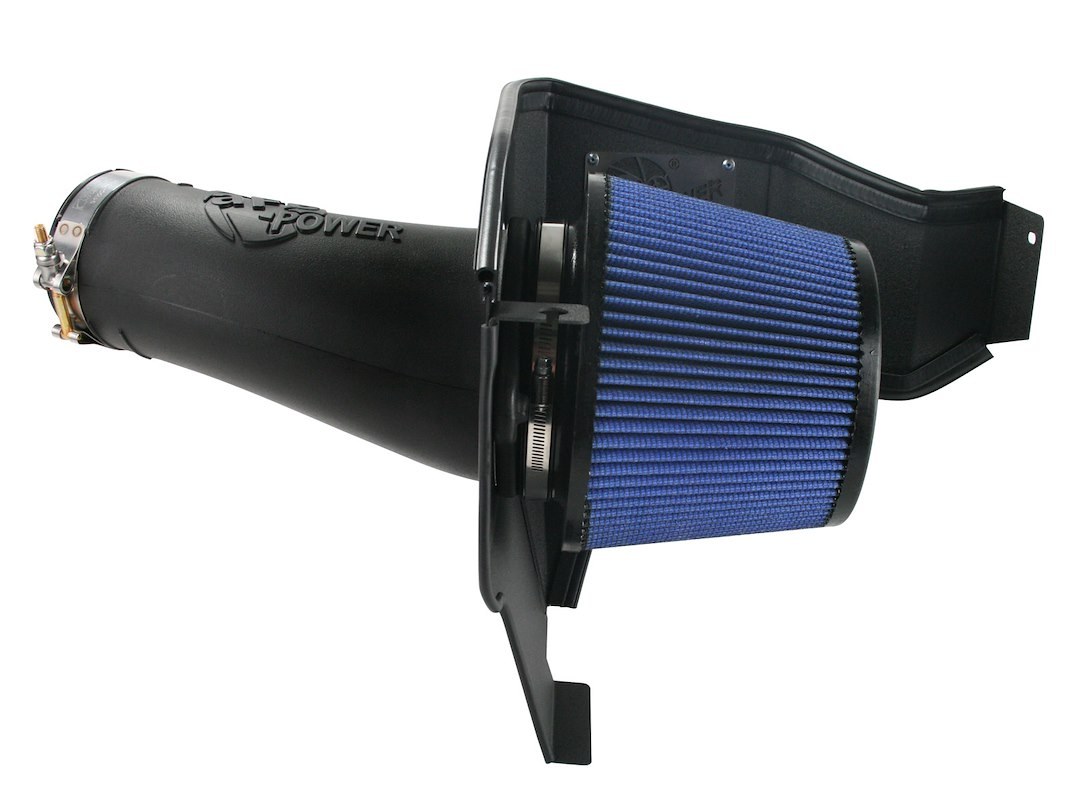 aFe Power Cold Air Intake, Magnum Force Stage 2, Black Molded Plastic Tube, Blue Pro 5R Filter, With Heat Shield – 54-12172