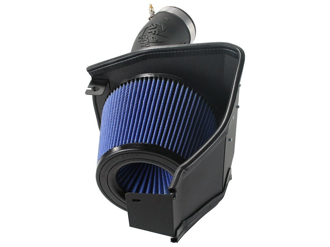 aFe Power Cold Air Intake, Magnum Force Stage 2, Black Molded Plastic Tube, Blue Pro 5R Filter, With Heat Shield – 54-12172