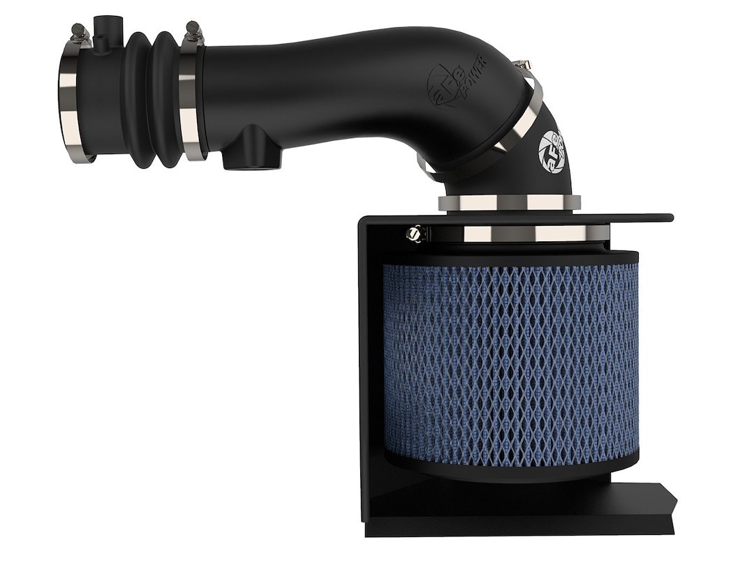 aFe Power Cold Air Intake, Magnum Force Pro 5R Stage 2, Black Plastic Tube, Blue Filter, With Filter Wrap, With Heat Shield – 54-13012R
