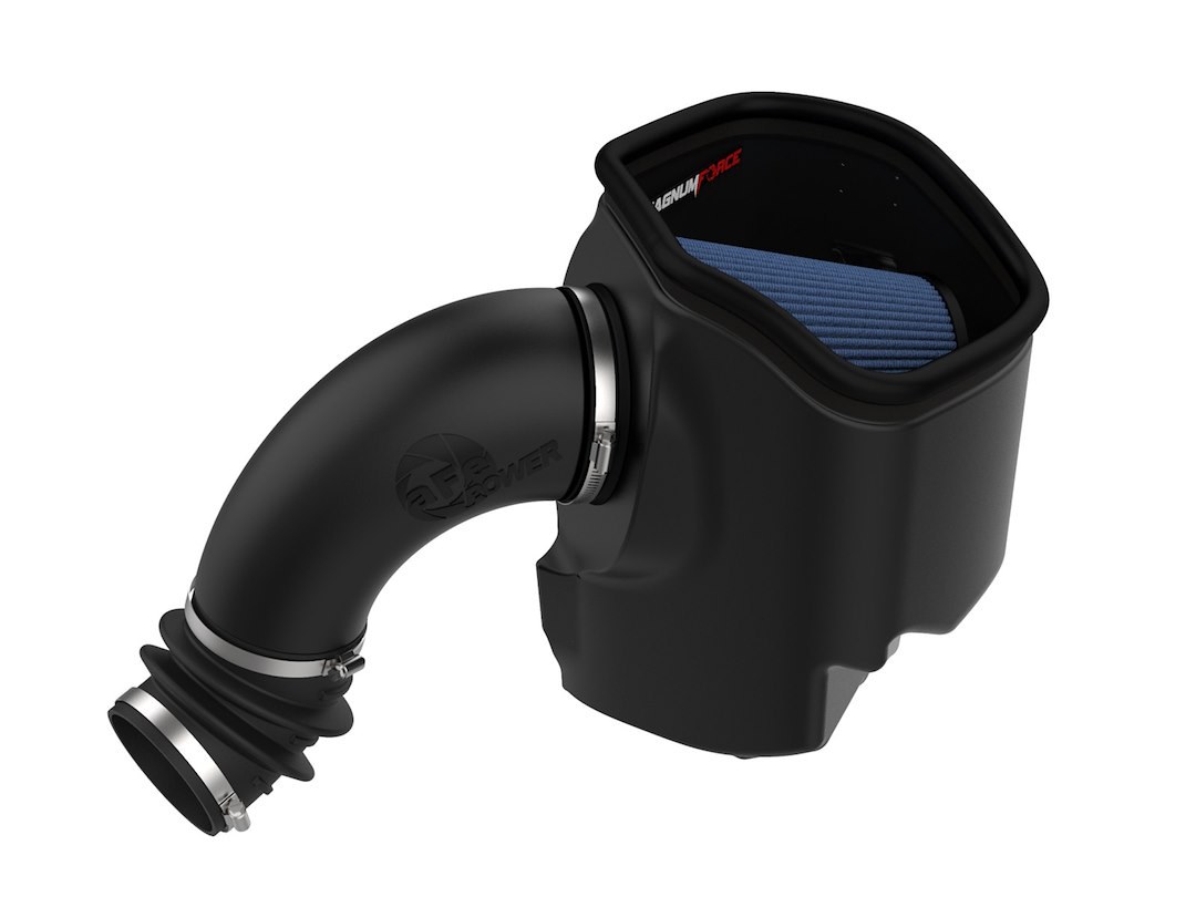 aFe Power Cold Air Intake, Magnum Force Pro 5R Stage 2, Black Plastic Tube, Blue Pro 5R Filter, With Heat Shield – 54-13046R
