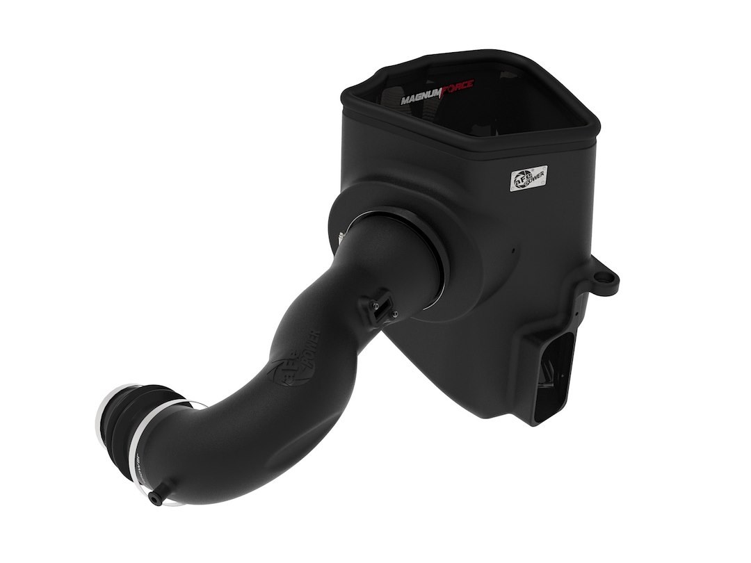 aFe Power Cold Air Intake, Magnum Force Stage 2 Pro Dry S, Black Plastic Tube, White Filter, With Heat Shield – 54-13057D