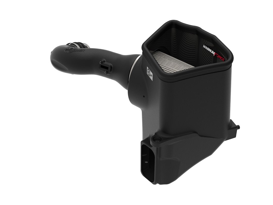 aFe Power Cold Air Intake, Magnum Force Stage 2 Pro Dry S, Black Plastic Tube, White Filter, With Heat Shield – 54-13058D