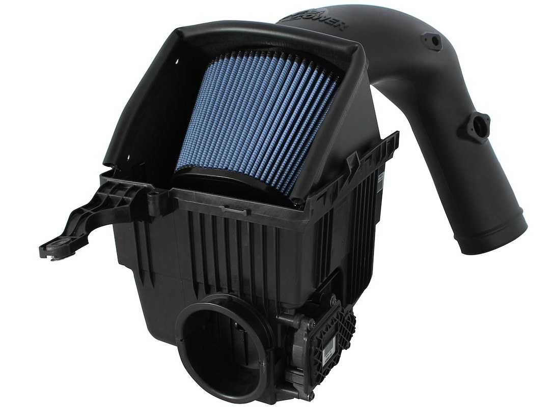 aFe Power Cold Air Intake, Magnum Force Stage 2, Black Molded Plastic, Blue Pro 5 R Filter, With Heat Shield – 54-32412