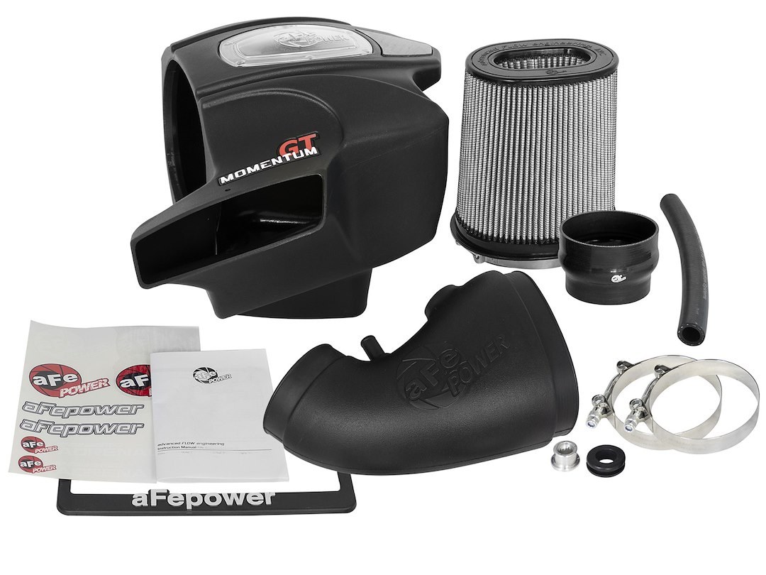 aFe Power Cold Air Intake, Momentum Gt Pro 5R Stage 2, Black Plastic Tube, Blue Pro 5 R Filter, With Air Box – 54-76206-1