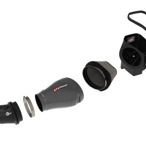 aFe Power Cold Air Intake, Track Series, Carbon Fiber Tube, Pro Dry S Filter, With Heat Shield – 57-10002D