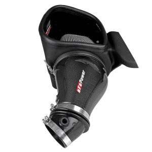 aFe Power Cold Air Intake, Track Series, Carbon Fiber Tube, Pro Dry S Filter, With Heat Shield – 57-10002D