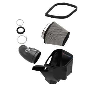aFe Power Cold Air Intake, Track Series, Carbon Fiber Tube, Pro Dry S Filter, With Heat Shield – 57-10014D