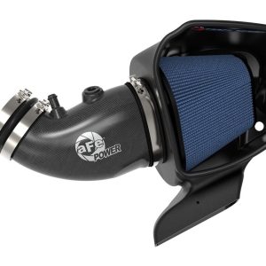 aFe Power Cold Air Intake, Track Series, Carbon Fiber Tube, Pro 5R Filter, With Heat Shield – 57-10014R