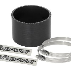 aFe Power Air Intake Hose Coupler, Magnum Force, Straight, 3 Inch Inside Diameter X 2 Inch Length, Black, Silicone, With 2 Worm Gear Clamps – 59-00042