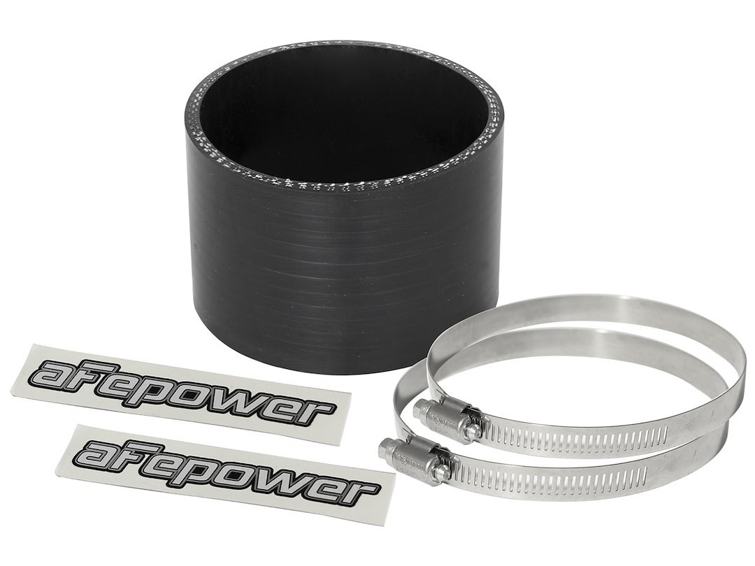 aFe Power Air Intake Hose Coupler, Magnum Force, Straight, 3 Inch Inside Diameter X 2 Inch Length, Black, Silicone, With 2 Worm Gear Clamps – 59-00042